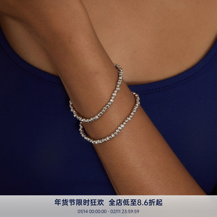 PAUSA ANN s925 简约百搭三角碎银多切面闪光实心重工手链