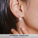 PAUSA 爱心拼接闪钻精致氛围感耳钉 s925 ANN 好年系列