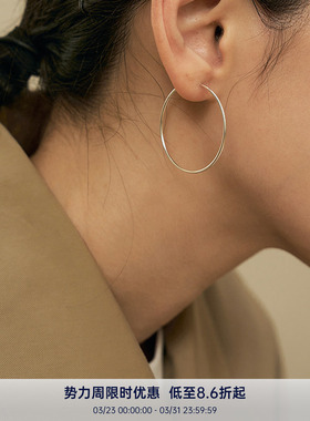 PAUSA ANN s925 经典极简细圈空气感多尺寸耳圈