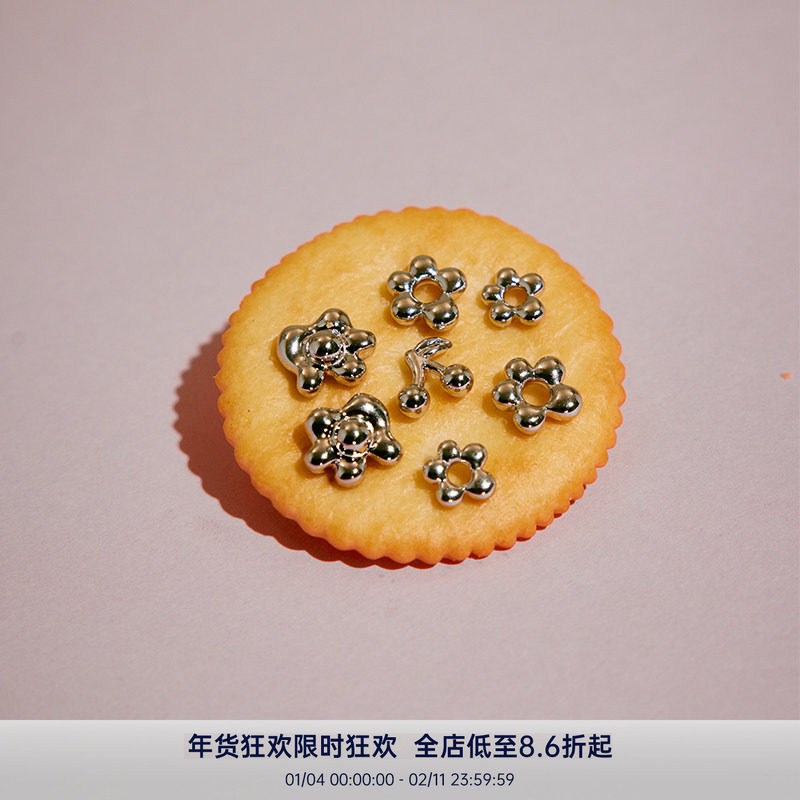 PAUSA ANN s925 春日花园手工感不规则花朵小众设计感耳钉,饰品/流行首饰/时尚饰品新,耳钉,淘宝优惠券,粉丝福利购,淘宝优惠卷