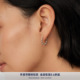 PAUSA ANN 椭圆手工感石头拼接通勤百搭日常耳圈耳钉