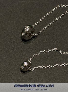 PAUSA ANN s925 简约芒星圆环锆石点缀项链