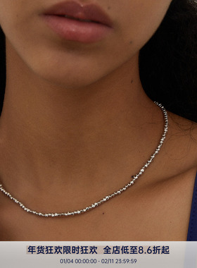 PAUSA ANN s925 简约百搭三角碎银多切面闪光重工项链