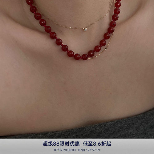 PAUSAANN红玛瑙s925项链