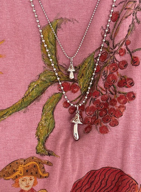 PAUSA ANN 立体花纹蘑菇小众设计春夏百搭时髦项链 2款