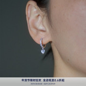 PAUSA 耳钉 轻奢时髦满镶高品质锆石爱心浪漫法式 ANN s925