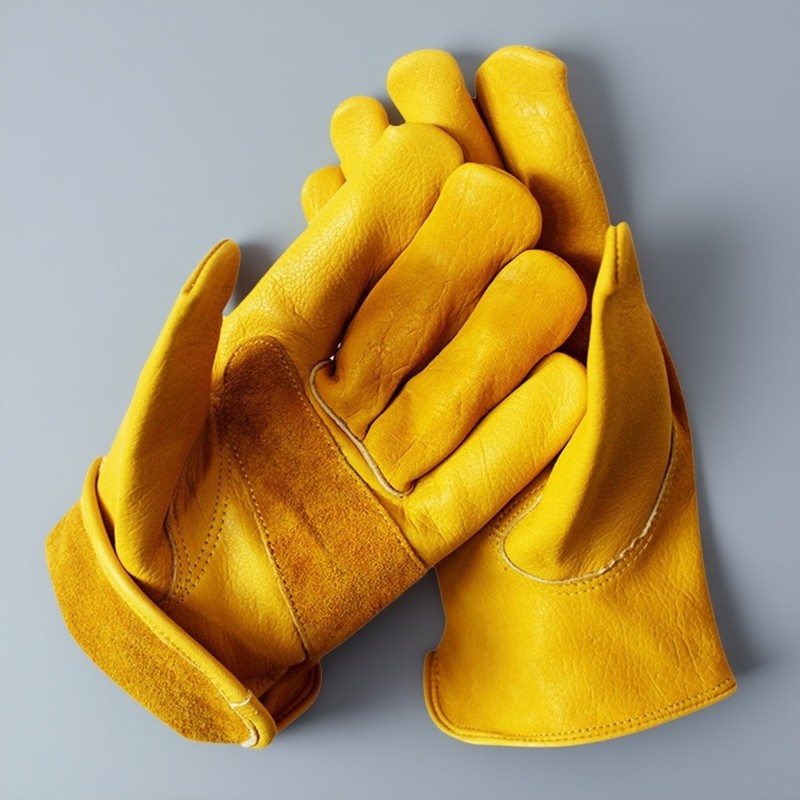 牛皮骑行手套驾驶摩托机车复古手套攀岩户外运动劳保耐磨作业防护