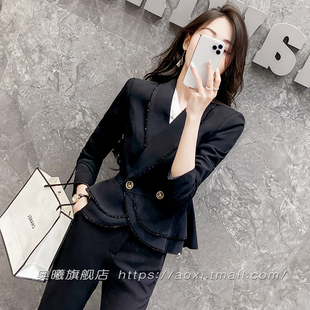 职业装女套装秋冬季新款三件套气质干练小西装高级感正装西服套裤