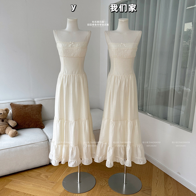 天丝仙女裙修身吊带连衣裙蛋糕裙