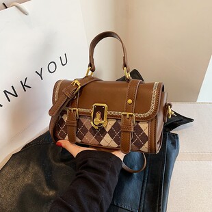 日本进口简约英伦剑桥包女包新款 潮搭质感大容量小方包通勤单肩斜