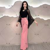 清仓K755英之飒新广场吉特巴水兵交谊舞裤 弹力跳舞显瘦时尚 休闲长