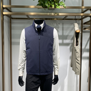立领羽绒服拉链商务四面弹背心上衣领佐诺依 男士 羽绒马甲冬季 新品