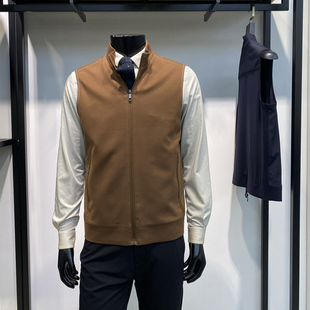 薄款 男士 马甲上衣商务休闲拉链背心外套领佐诺依品牌 新品 25年秋季