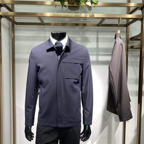 牛奶丝春季男士翻领派克服外套