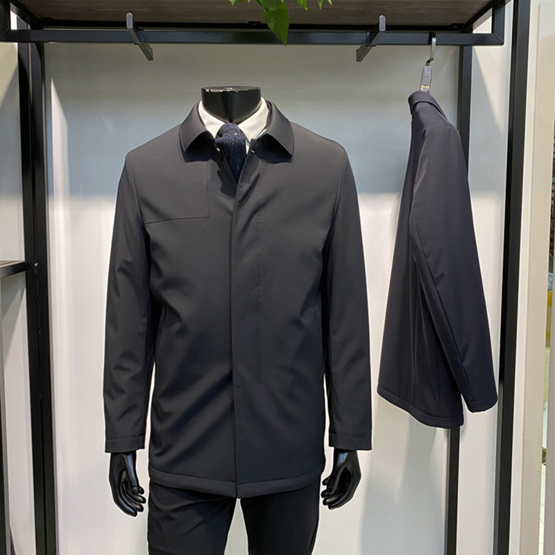 兔毛内胆可脱卸男士翻领中长款尼克服商务休闲保暖外套LENZON领佐,男装,皮草,淘宝优惠券,粉丝福利购,淘宝优惠卷