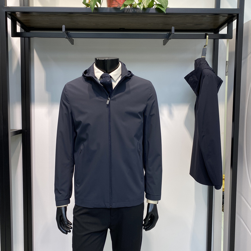 领佐可脱卸帽春季男士商务夹克