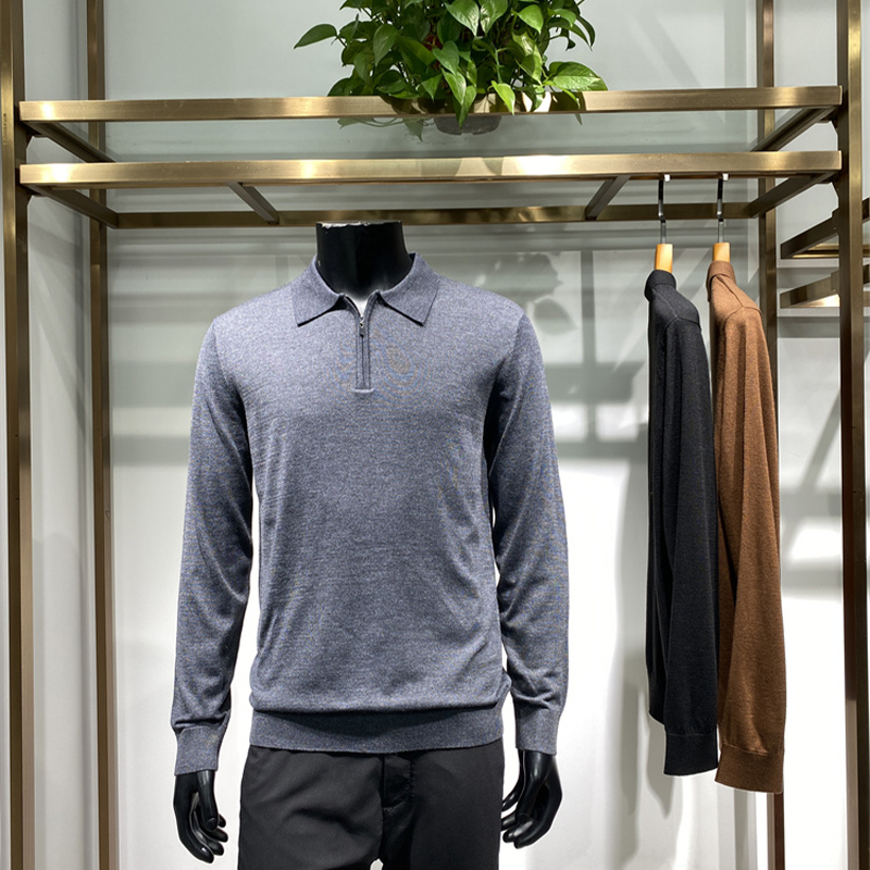25年秋季新品男士翻领针织衫