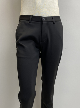 主推加绒加厚标准版25冬新品男士黑色休闲裤中腰直筒裤子领佐诺依