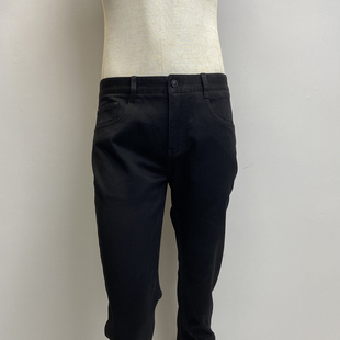 纯黑色显瘦利落男士时尚简约牛仔裤休闲中腰裤子领佐诺依25年秋