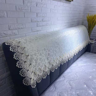 简约布艺床头盖布防尘布遮盖布床头罩防尘罩床头后背靠背盖巾新款