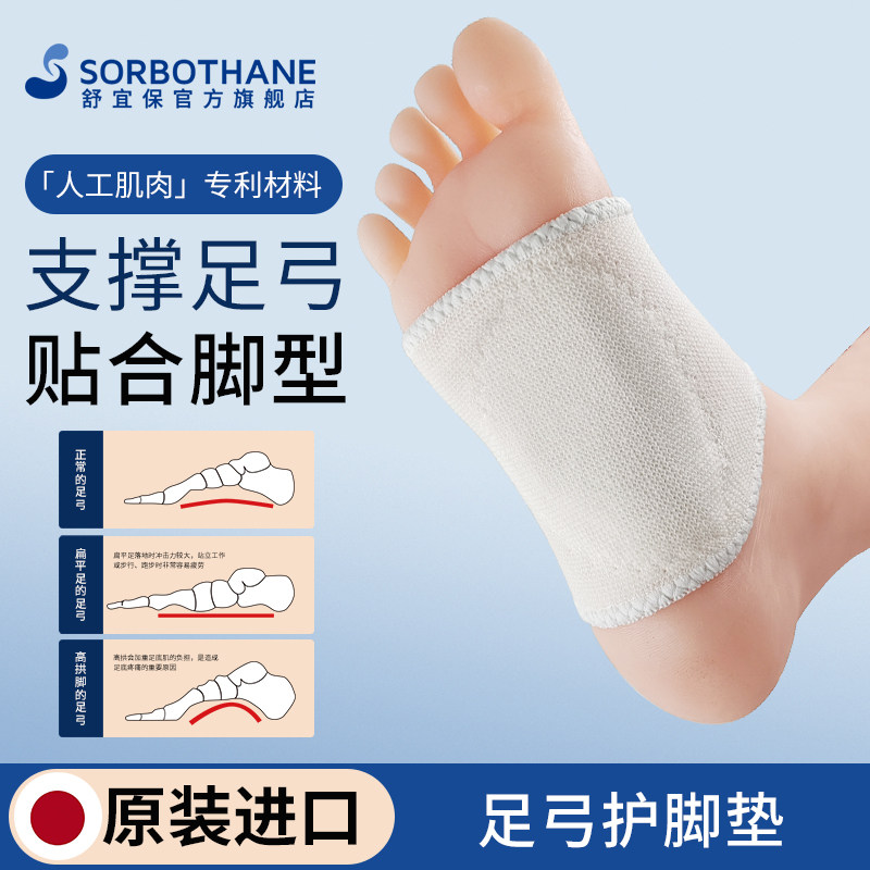 Sorbothane日本原装进口足弓垫支撑塌陷训练器扁平足鞋垫矫正横弓