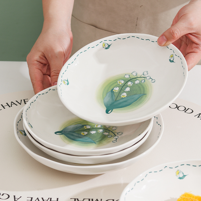 小清新陶瓷盘子菜盘家用2025新款