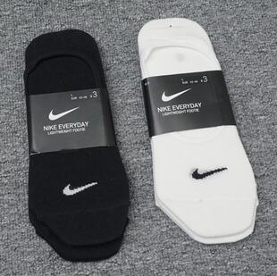 NIKE耐克 男女袜夏季三双装轻薄纯棉透气隐形船袜 SX4863-101/010
