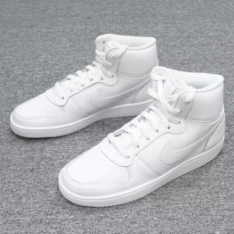 NIKE耐克男子高帮纯白运动板鞋