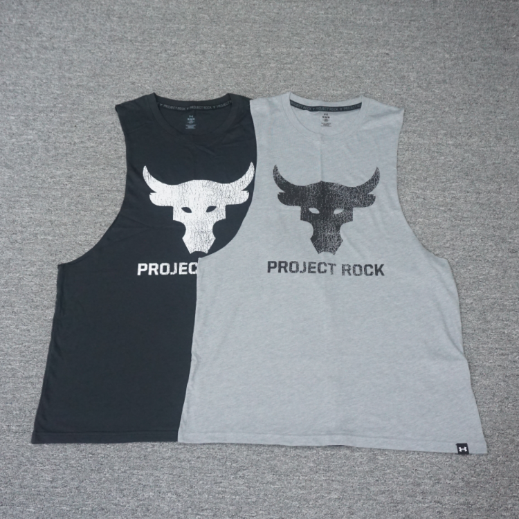 安德玛 Project Rock强森男子训练运动无袖背心 1373787-004/035