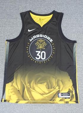 NIKE耐克 库里勇士队印花城市版SWINGMAN热印速干球衣 DO9593-012