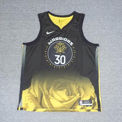 NIKE耐克库里勇士队热印SW球衣