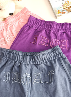 夏季薄款针织热裤 韩版纯棉运动短裤 性感跑步裤女women's shorts