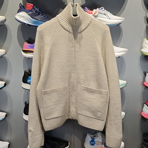 李宁开衫无帽编织衫保暖