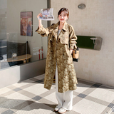 【】高级感复古印花风衣外套休闲2D111-B008P190K298，女装风衣，2D111