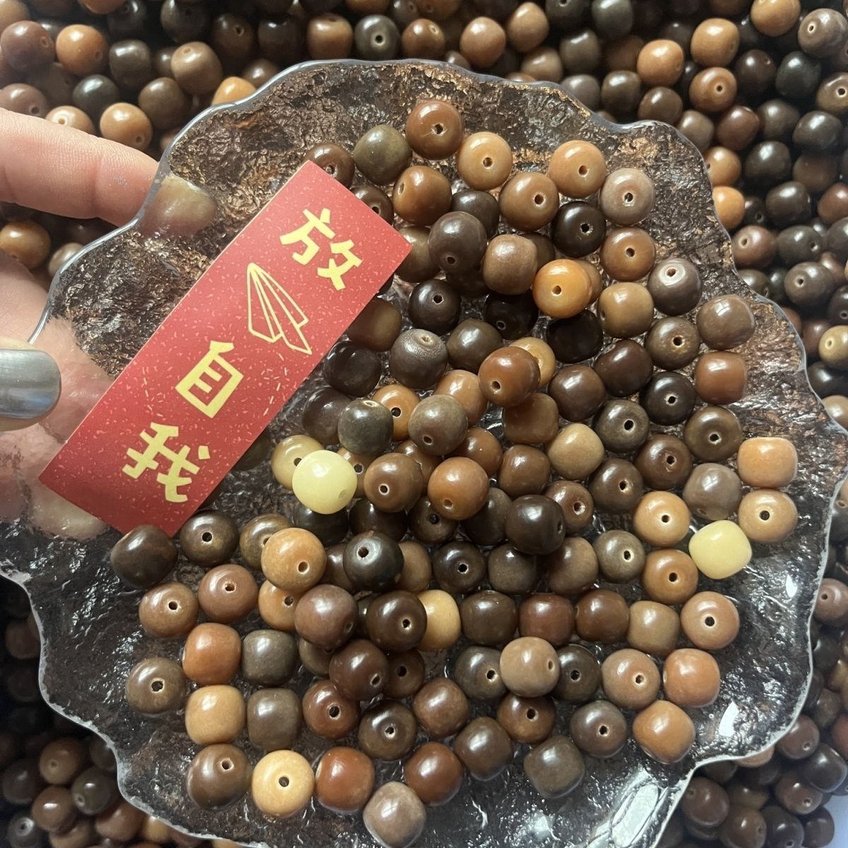 爷爷的茶棕色菩提10mm菩提根散珠散装文玩绕指柔男女同款佛珠念珠