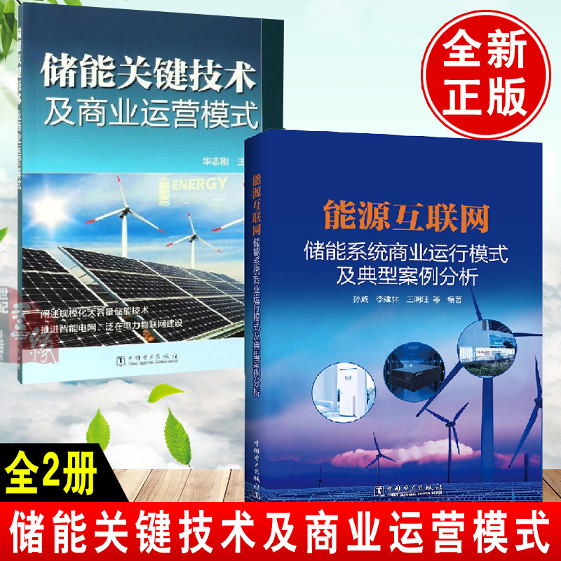 【全2册】能源互联网储能系统商业运行模式及典型案例分析储能关键技术及商业运营模式电化学储能技术储热储氢技术电气类专业教学