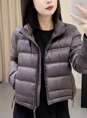 肯豆风短款新款收腰羽绒棉服女宽松加厚立领小个子面包服ins潮