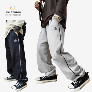 男童女童长裤 秋冬中大童毛圈棉束脚运动裤 上学BI入超好穿 威廉家