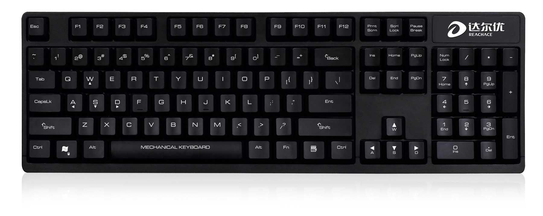 达尔优重装甲兵无背光电竞游戏机械键盘 LOL CF WOW 黑色