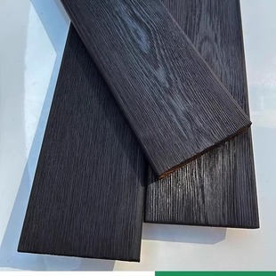碳化木板烧杉板黑色户外防腐木实木拉丝外墙木丝板火烧木阳台吊顶