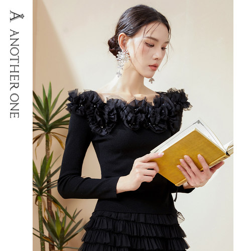 ANOTHERONE法式复古长袖打底衫