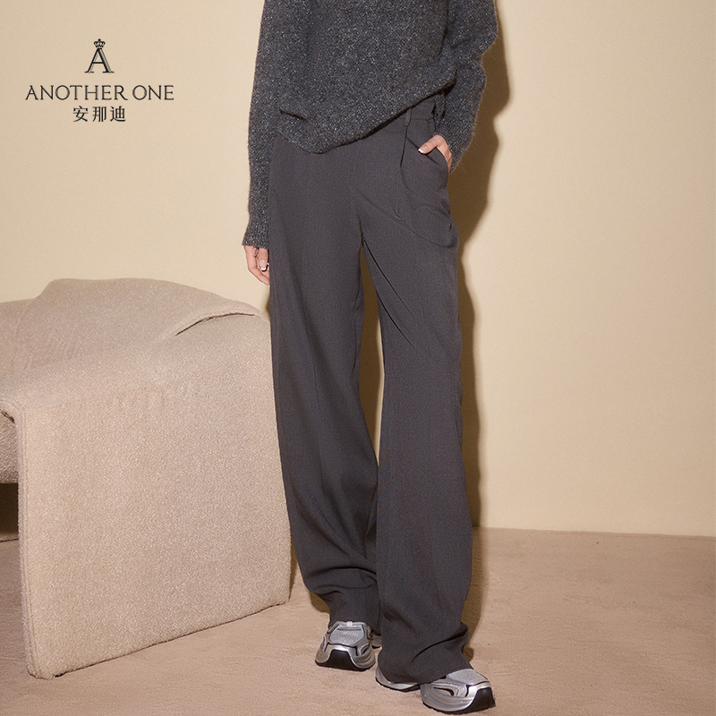 通勤OL风休闲裤气质时髦阔腿裤