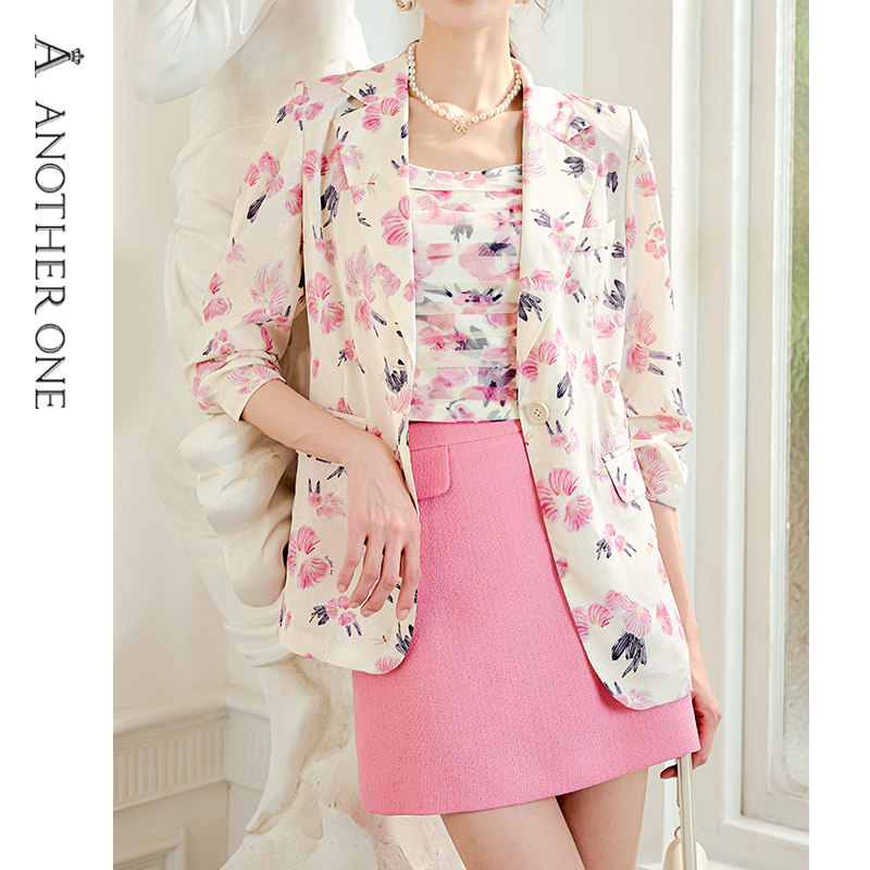 anotherone名媛小香风气质半身裙2023秋季小个子短裙女3351q03041