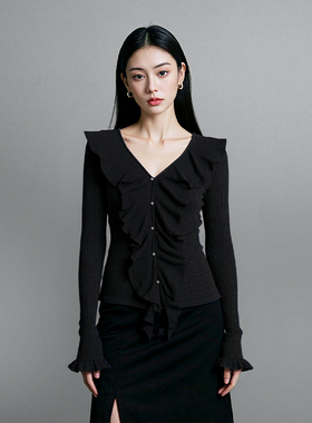 ANOTHER ONE安那迪早秋氛围感穿搭优雅气质上衣时髦显瘦针