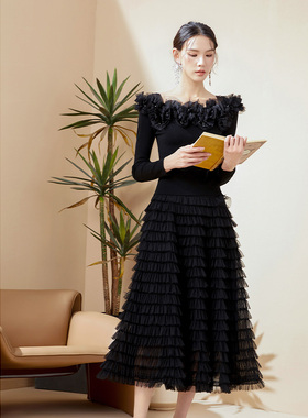 ANOTHER ONE安那迪法式宫廷风收腰半身裙时尚蛋糕裙