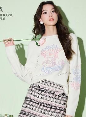 ANOTHER ONE安那迪设计感小众毛衣可爱龙提花套头上衣宽松显瘦