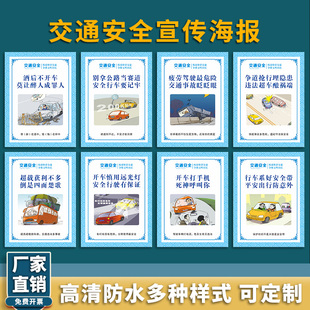 交通安全宣传海报交通安全和谐安全科普出行规章制度温馨提示警示牌交通规则安全出行生命安全带注意标志牌