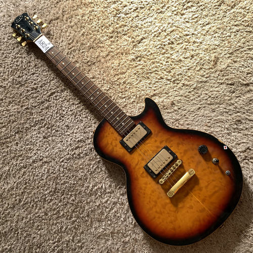 库存样品 JD杰克丹尼 LP 平面电吉他 J&D 22品 枫木水波纹 桤木