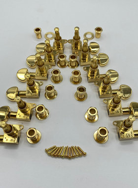 正品 Grover 电吉他民谣木吉他琴头钮卷弦器 弦钮弦轴金色12弦6弦