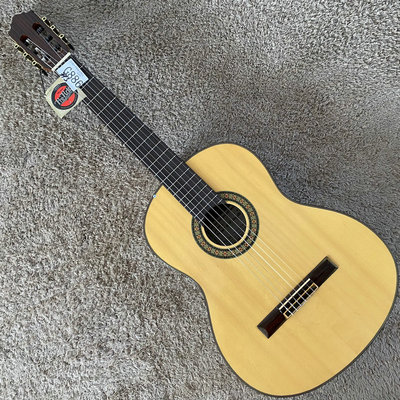 品牌 Caraya 云杉玫瑰木面单板古典吉他 39英寸库存 琴颈可调微瑕